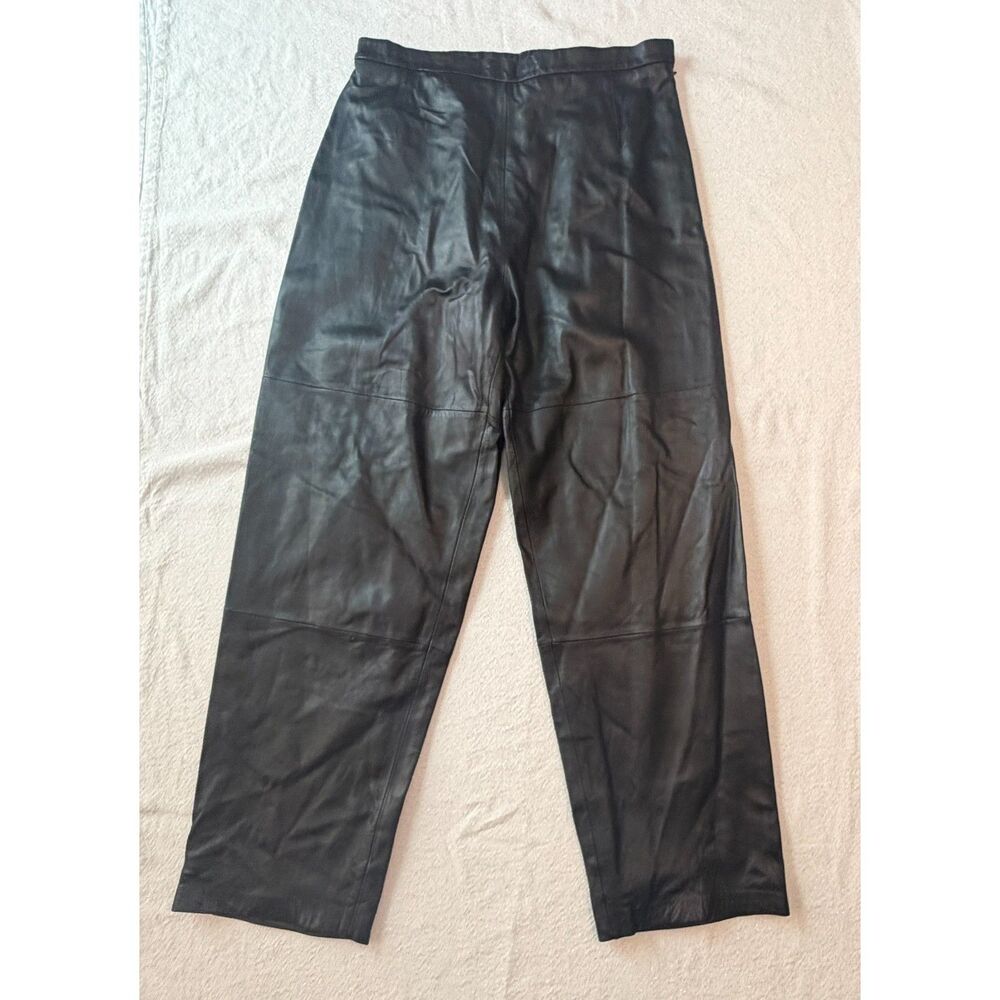 Vintage Terry Lewis Black Leather Pants. Size 16